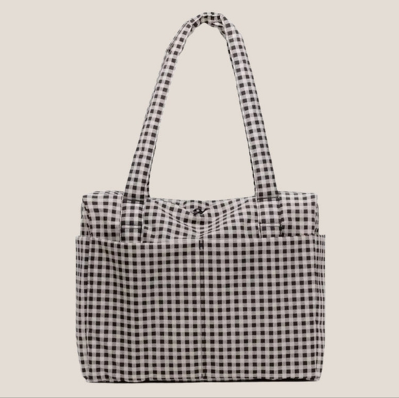 NWT BAGGU Small Cloud Carry-On Bag Gingham - Picture 1 of 3